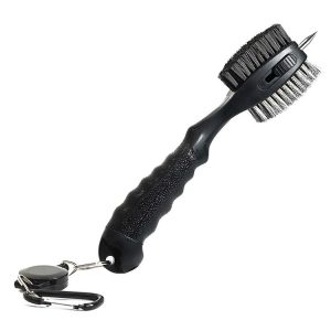 Retractable Golf Club Cleaning Brush Groove Cleaner Golf Accessories (Black)