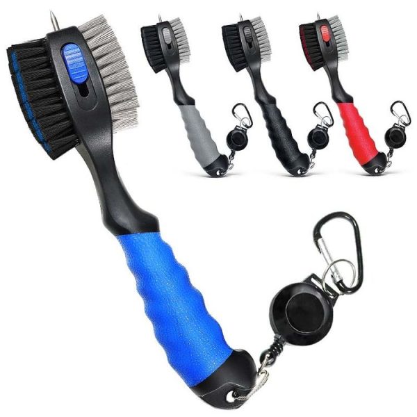 Retractable Golf Club Cleaning Brush Groove Cleaner Golf Accessories (Black) - Image 2