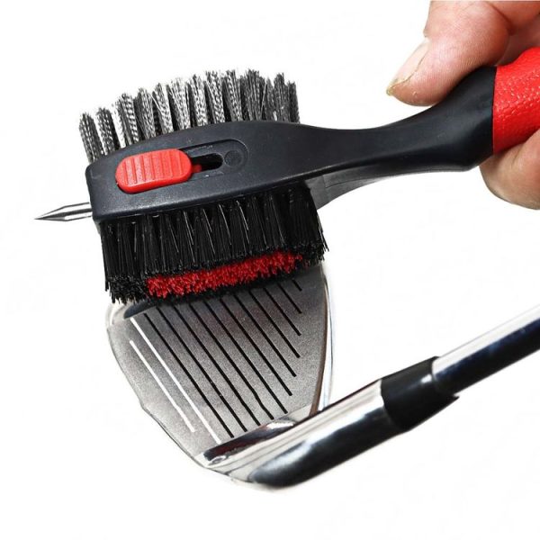 Retractable Golf Club Cleaning Brush Groove Cleaner Golf Accessories (Black) - Image 6
