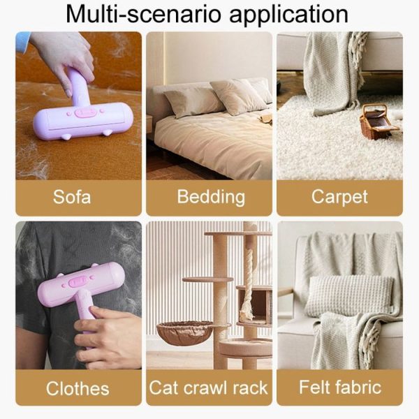 Portable Washable Roller Hair Sticker Pig Shape Pet Static Hair Remover (Pink) - Image 10