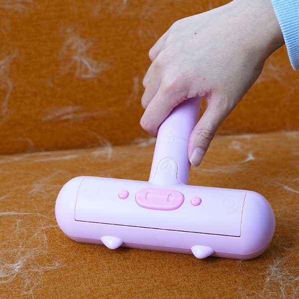 Portable Washable Roller Hair Sticker Pig Shape Pet Static Hair Remover (Pink) - Image 12