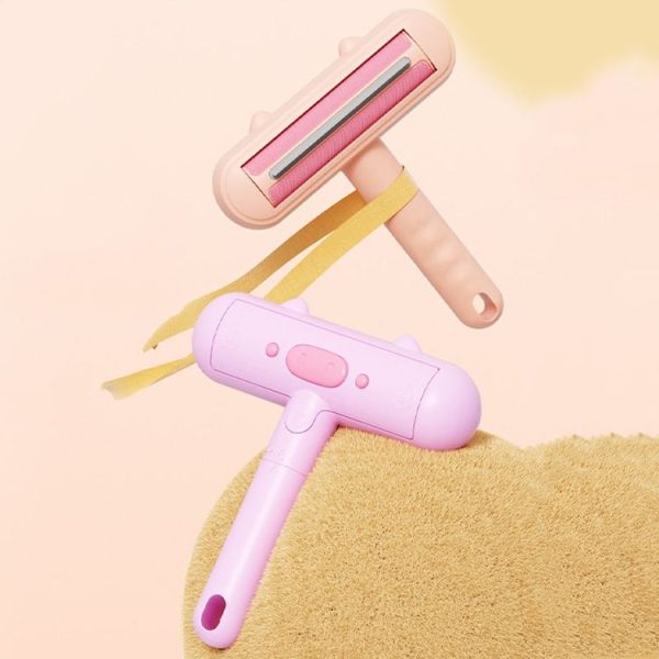 Portable Washable Roller Hair Sticker Pig Shape Pet Static Hair Remover (Pink) - Image 2