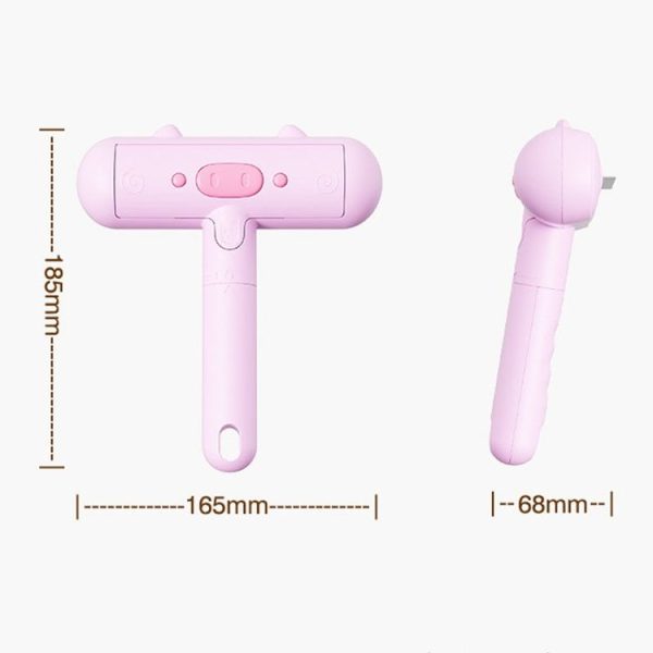Portable Washable Roller Hair Sticker Pig Shape Pet Static Hair Remover (Pink) - Image 3