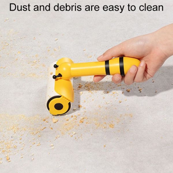 Portable Roller Sticker Bee Shaped Pet Hair Cleaner And Remover (Yellow) - Image 5