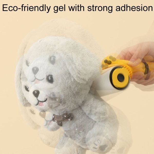 Portable Roller Sticker Bee Shaped Pet Hair Cleaner And Remover (Yellow) - Image 8