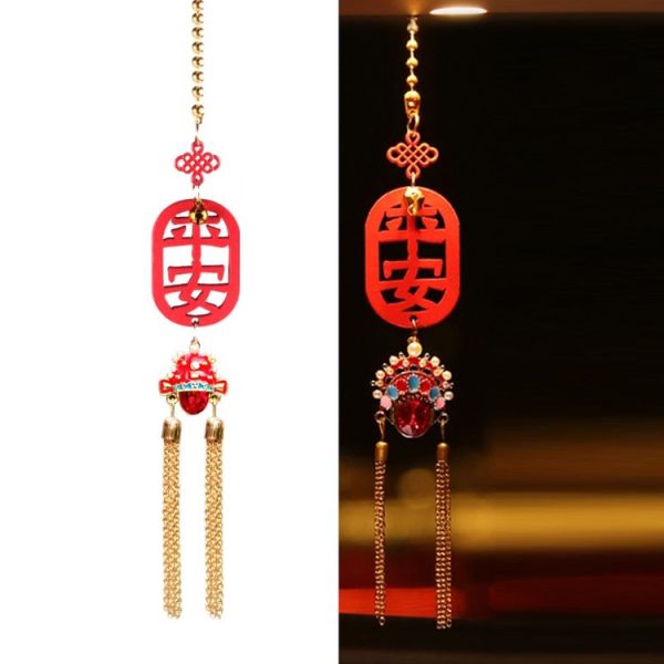Chinese Style Car Interior Rearview Mirror Prayer Pendant, Color: Bell - Image 3