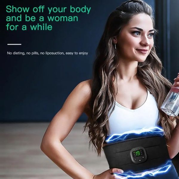 Intelligent EMS Fitness Belt Lazy Fat Dumping Belt Indoor Massage Training Abdominal Fitness Machine (Black) - Image 10