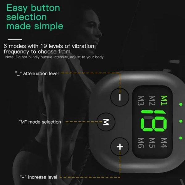 Intelligent EMS Fitness Belt Lazy Fat Dumping Belt Indoor Massage Training Abdominal Fitness Machine (Black) - Image 5