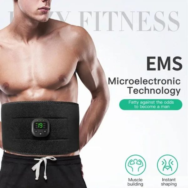 Intelligent EMS Fitness Belt Lazy Fat Dumping Belt Indoor Massage Training Abdominal Fitness Machine (Black) - Image 7