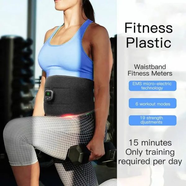 Intelligent EMS Fitness Belt Lazy Fat Dumping Belt Indoor Massage Training Abdominal Fitness Machine (Black) - Image 8