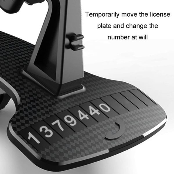 Magnetic Mobile Phone Car Holder Dashboard Parking Number Plate (X1+Q3) - Image 3