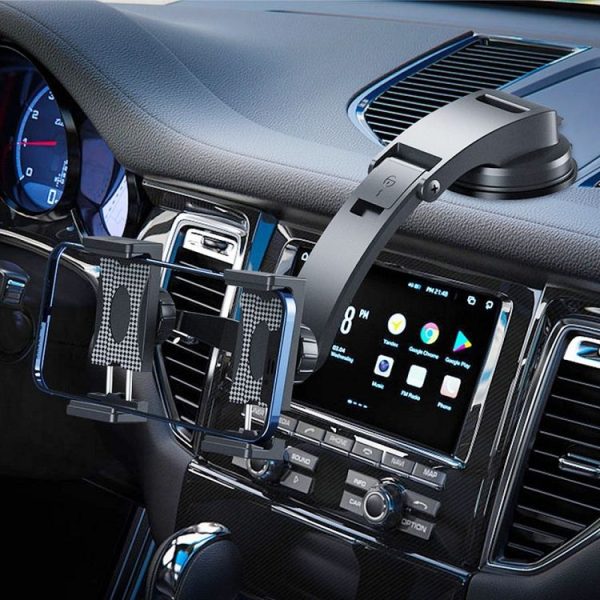 Car Dashboard Suction Cup Double Chuck Mobile Phone Holder (ZP-T1) - Image 10