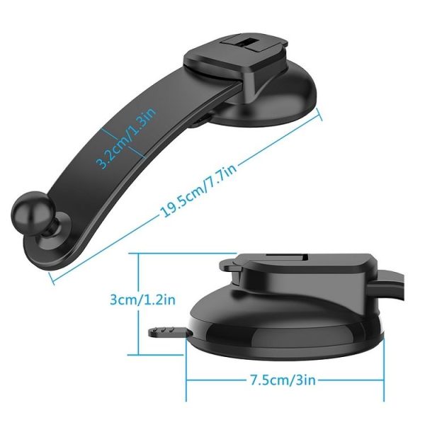 Car Dashboard Suction Cup Double Chuck Mobile Phone Holder (ZP-T1) - Image 3