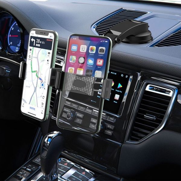 Car Dashboard Suction Cup Double Chuck Mobile Phone Holder (ZP-T1) - Image 9