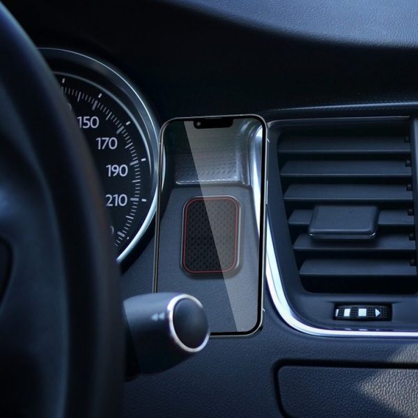 Flat Adhesive Magnetic Car Mobile Phone Navigation Holder (Red) - Image 10