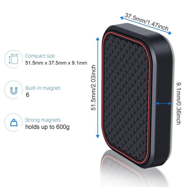 Flat Adhesive Magnetic Car Mobile Phone Navigation Holder (Red) - Image 3