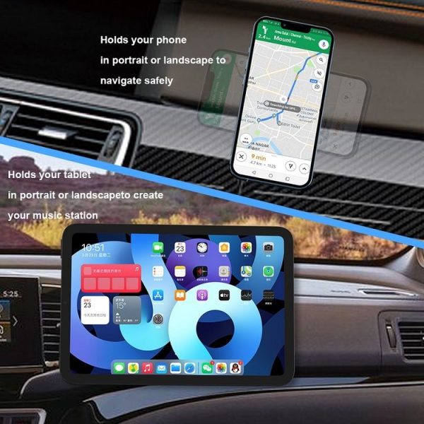 Flat Adhesive Magnetic Car Mobile Phone Navigation Holder (Red) - Image 7