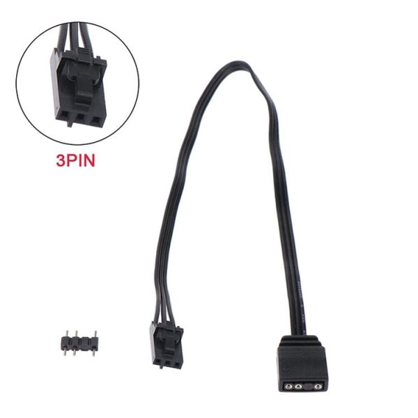 3Pin For Pirate Ship Controller Adapter Cable QL LL120 ICUE Divine Light Synchronization (25cm) - Image 2