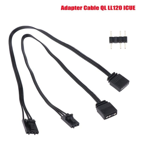 3Pin For Pirate Ship Controller Adapter Cable QL LL120 ICUE Divine Light Synchronization (25cm) - Image 5