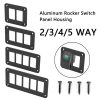 Road Aluminum Rocker Switch Panel Housing Bracket for Narva Type Boats Automotive Switch Parts, Specification: 2 Holes - Image 3