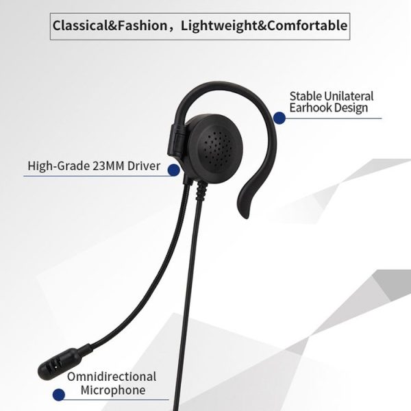 SOYTO SY227 Single-side Operator Ear Hook Headset Corded Computer Headset, Interfaces: 3.5mm - Image 6