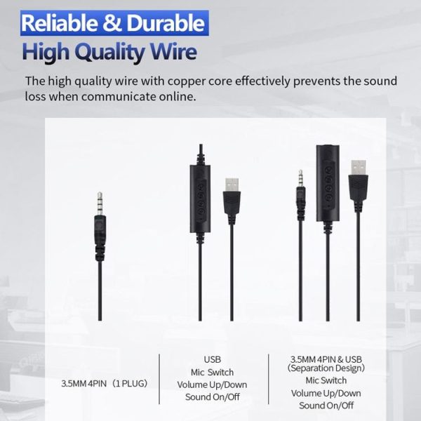 SOYTO SY227 Single-side Operator Ear Hook Headset Corded Computer Headset, Interfaces: 3.5mm - Image 7