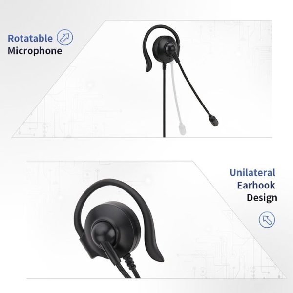 SOYTO SY227 Single-side Operator Ear Hook Headset Corded Computer Headset, Interfaces: 3.5mm - Image 8