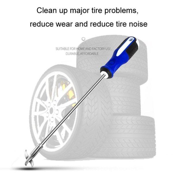 Car Tire Stone Cleaner Multifunctional Cleaning Tool (Long Style) - Image 3