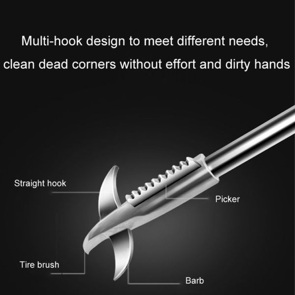 Car Tire Stone Cleaner Multifunctional Cleaning Tool (Long Style) - Image 4