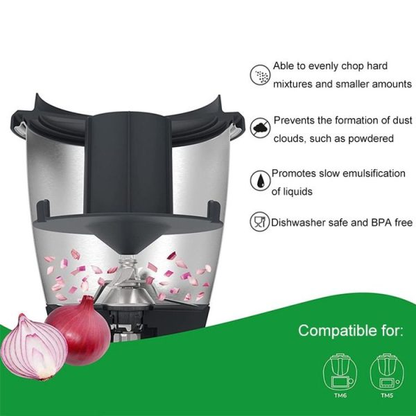 Thermomix TM5 / TM6 Kitchen Machine Anti-Splash Protective Cover Crushing Mixing Cap (Grey) - Image 6