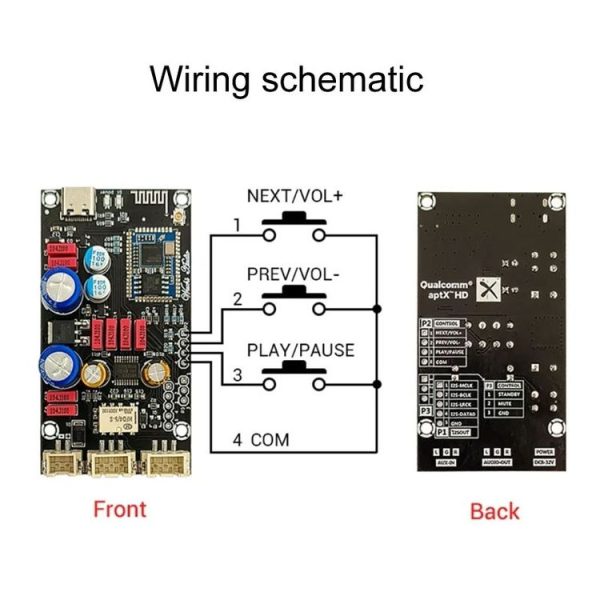 QCC3034 Bluetooth Lossless Decoder Board APTX Amplifier Wireless Receiver - Image 5