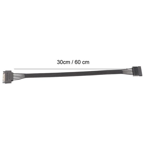 30cm Power Supply SATA 15Pin Male And Female Extension Cable Durable Hard Disk Drive Power Connection Cables - Image 4