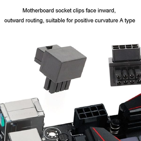 Positive Bend A Type Motherboard CPU 8Pin Power Steering Connector Interface Steering Header 90 Degree Adaptor - Image 2