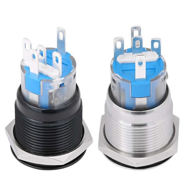 19MM Car Modification One-Button Start Switch Waterproof LED Metal Button (Black) - Image 4