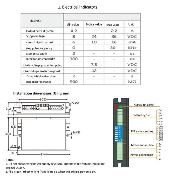 HANPOSE HPD332 2.2A 8-36V Stepper Motor Driver For 20 28 35 42 Motor - Image 5
