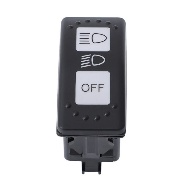 12V Car Modified Far Near Light Self-Locking Waterproof Switch (Black) - Image 2