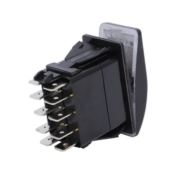 12V Car Modified Far Near Light Self-Locking Waterproof Switch (Black) - Image 4