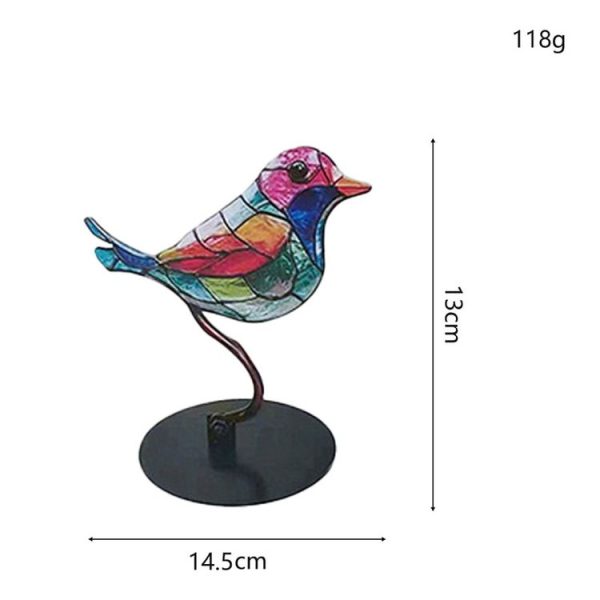 Hundred Flowers Bird Metal Iron Art Ornament 3D Stereoscopic Birds Decoration Crafts, Quantity: 1 - Image 2