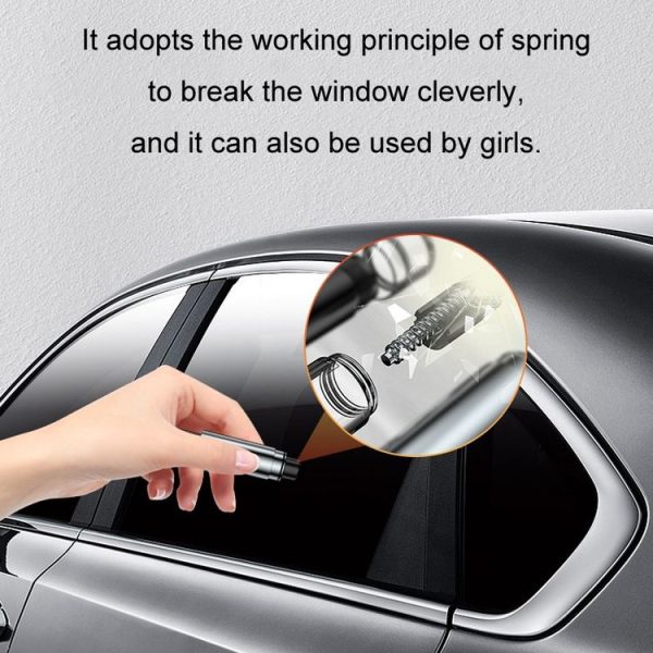 Car Glass Safety Hammer Multifunctional Emergency Escape Tool, Color: Gray - Image 5