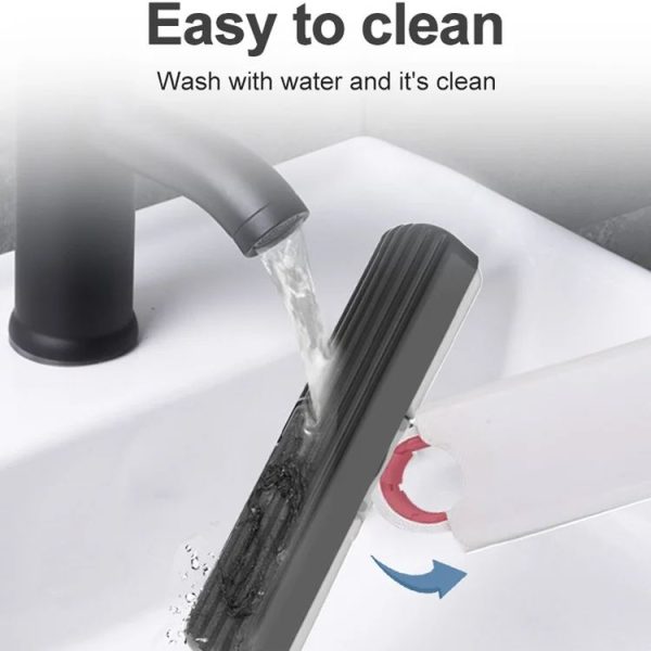 Multifunctional Desktop Lazy Mini Mop Handheld Sponge Absorbent Mop (Cotton Head+Handle) - Image 5