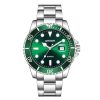 SANDA 1099 Steel Belt Electronic Watch Men Quartz Watch Simple Personalized Wristwatch (Green)
