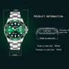 SANDA 1099 Steel Belt Electronic Watch Men Quartz Watch Simple Personalized Wristwatch (Green) - Image 3