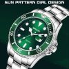 SANDA 1099 Steel Belt Electronic Watch Men Quartz Watch Simple Personalized Wristwatch (Green) - Image 4