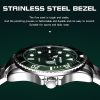 SANDA 1099 Steel Belt Electronic Watch Men Quartz Watch Simple Personalized Wristwatch (Green) - Image 7