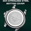 SANDA 1099 Steel Belt Electronic Watch Men Quartz Watch Simple Personalized Wristwatch (Green) - Image 8