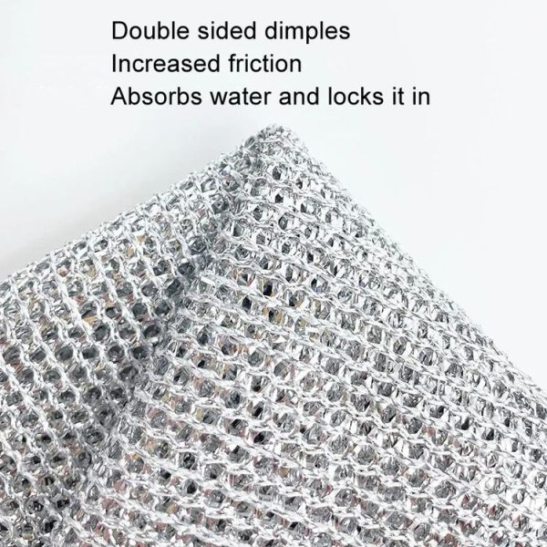 10pcs Single Layer 20x20cm Double-sided Silver Wire Wipes Dish Towel Household Cleaning Degreasing Steel Wire - Image 4