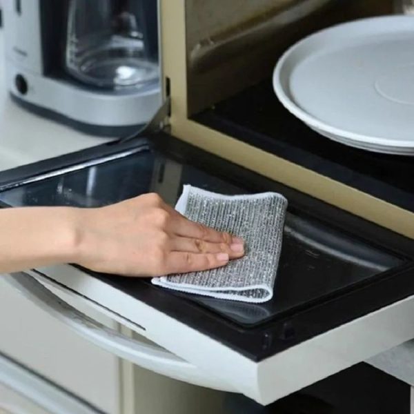 10pcs Single Layer 20x20cm Double-sided Silver Wire Wipes Dish Towel Household Cleaning Degreasing Steel Wire - Image 9