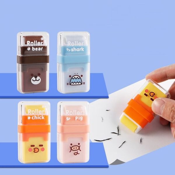 4pcs / Set M&G Double-Ended Rolling Eraser Cartoon Student Painting Homework Eraser (AXP963GX) - Image 2