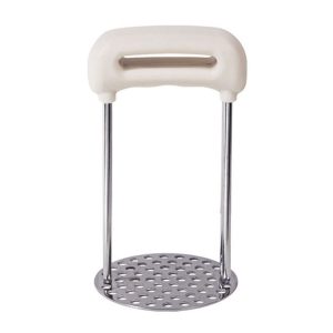 Stainless Steel Mashed Potato Masher Household Supplementary Press Potato Masticator (White)