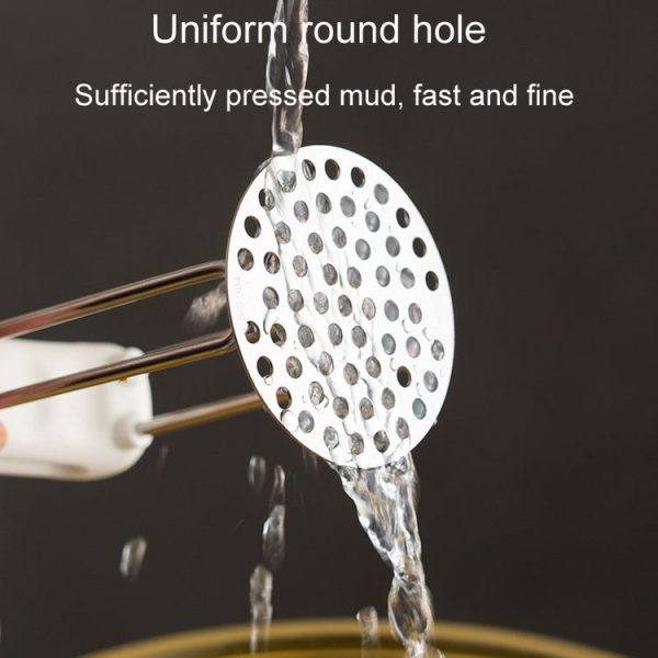 Stainless Steel Mashed Potato Masher Household Supplementary Press Potato Masticator (White) - Image 7